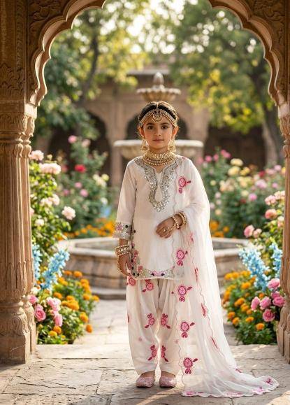 RRK 003 crepe White Top kids clothing brands in Mumbai